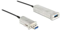 Delock USB-A 3.0 - USB-A 3.0 M/F adatkábel hosszabbító 20m fekete optikai kábel (83739) (83739)