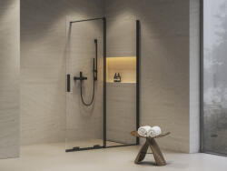 RAVAK Roll ROWI Walk-in zuhanyajtó 120x195 cm átlátszó üveggel, matt fekete profilszín X9WVG0300Z1 (X9WVG0300Z1)