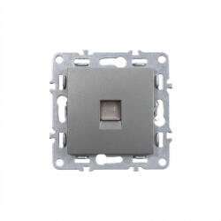 Leziter Priza UTP RJ45 Leziter Nova, modul încastrat, gri, pentru cablu Cat5e (LNUTP-SZ)