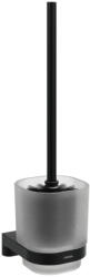 RAVAK Chrome CR II 410.20BLM fali WC kefe tartó, matt fekete X07P1384 (X07P1384) - szaniteronline