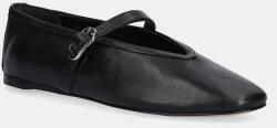Nokwol bőr balerina cipő Lova - fekete Női 41