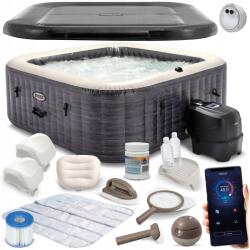 Intex Felfújható Spa Jakuzzi Kerti Hidromasszázs Led Applikáció 6 Személyes Szett (28452NP-Z)