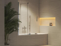 RAVAK ROVS2 tolóajtós kádparaván 100x150 cm átlátszó üveggel, fényes króm profilszín X786A0C00Z1 (X786A0C00Z1)