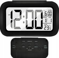 MEMFLOW Ébresztőóra Háttérvilágítású Óra LCD Hőmérő Riasztás Világító Led Háttérvilágítás (ZEGAR ELEKTRONICZNY Z BUDZIKIEM I TERMOMETREM)