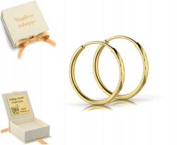 ZŁOCISTO Arany Karika Kicsi Aranyozott Gyémánt Ezüst 925 1, 8CM 18MM (DLA DZIEWCZYNY NARZECZONEJ)