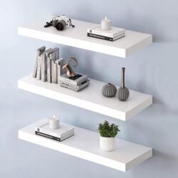  Tiasott 3 db-os akasztós polc szett Fehér 40cm Nappaliba, konyhába, fürdőszobába (B01MAZ)