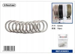  Rest. aer-Fém függönygyűrű belső peremmel 10 db-os szett (936093)