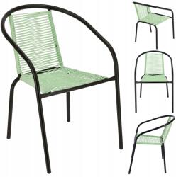 Jumi Bistro Kerti Szék Zsinórral Fonott Balkon Fotel Kényelmes Teraszra (OM-318533)