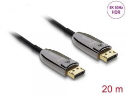Delock Cablu activ optic DisplayPort 8K60Hz/4K240Hz 40Gbps cu HDR T-T 20m, Delock 87117 (87117)