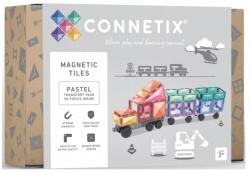 Connetix Kreatív Mágneses Építőkockák Vonat Pasztell Szállítás Csomag Connetix 50 El (CT-P-00050-TR)