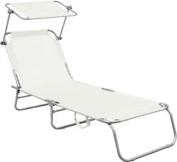 Linder Exclusiv Kerti napozóágy napellenzővel Bézs színben (GM4000BG)