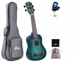  szoprán ukulele szett kezdőknek, kiegészítőkkel, sötét cián (8056734492293)