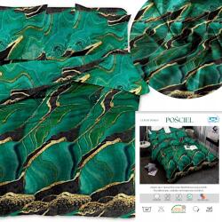 PiękneSny Ágynemű Garnitúra Paplan 200X220 Szatén 3 Részes Üveg Szett Zöld