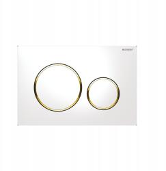 Geberit Sigma 20 wc öblítő gomb fehér arany szegély fehér 115882KK1 (115.882.KK.1)