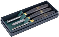 Crown miniatűr faeszterga szerszámkészlet, 3 db-os, HSS acél, Neureiter (DC296A)