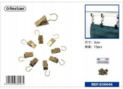  Rest. aer-Függönycsipesz sárgaréz színben (ZAC-001)