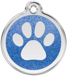 Red Dingo Csillámos Rozsdamentes mancs mintás acél biléta sötétkék - falatozoo