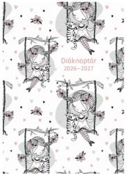TopTimer Diák zsebkönyv TOPTIMER papírborító B/6 heti 120x170mm Hintázó kislány 2026-2027 (27D100J-00D) - tonerpiac