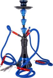 Padonio Fekete színű shisha sötétkék és fekete színű mintás víztartállyal - 3 csöves (DM-5-5543)