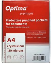Optima File protectie cristal A4, 120 microni, 100 buc. /set, Optima Premium (OP-503112000)