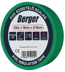 Berger Szigetelőszalag zöld 20mx19mmx0, 15mm (041501-0007)