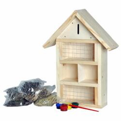 Dobar Fából készült rovarhotel díszíthető 34 x 12 x 45 cm (22608FSC)