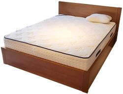 Ágy manufaktúra Spencer - bükk ágykeret ágyneműtartóval 80x200 cm - matracwebaruhaz