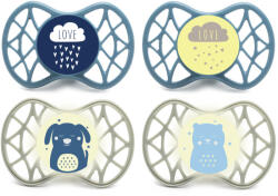 Nuvita Symmetric Air55 4db-os cumi szett 6+ - Powder Blue/Sage Green - 70854 felhő, kutya, maci