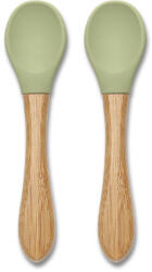 Lorelli Szilikon kanalak bambusz nyéllel, 2 db - fresh green