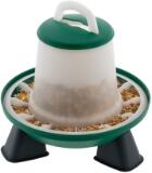 OLBA B. V. Holland Baromfi etető automata - 3 kg, lábakkal, állítható magasság, zöld-fehér