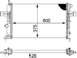 MAHLE Chladič motora MAHLE CR 227 000S (CR 227 000S)