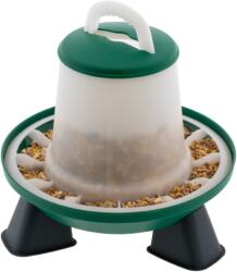 OLBA B. V. Holland Baromfi etető automata - 6 kg, lábakkal, állítható magasság, zöld-fehér