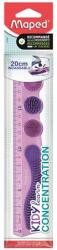 Maped Vonalzó, műanyag, 20 cm, MAPED Kidy Learn Concentration , lila (277901) - papir25