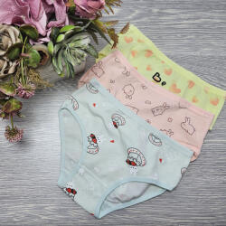 Aura Via Kislány bugyi nyuszi-torta mintás 3db/cs 2-3 év 91717