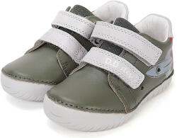 D.D.Step Olívazöld, valódi bőr D. D. step gyerekcipő, villogó leddel