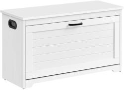 VASAGLE Cipős pad állítható belső elválasztókkal, fehér, 80 x 30 x 46 cm