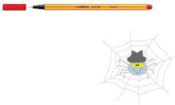 STABILO Point 88 rostirón, tűfilc 0, 4 mm - piros