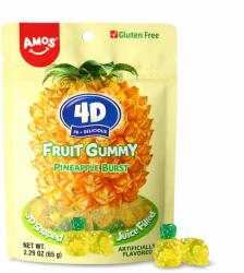 Amos Sweets 4D Ananászos Töltött Gumicukor 65g (GM65G487)