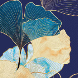 PAW Papírszalvéta 33x33 cm 3 rétegű 20 lap/csomag - Stílusos ginkó díszek