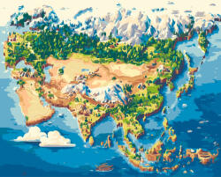 Alkotásutca Kelet világa - Számfestő készlet kereten 40x50