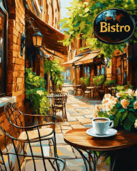 Alkotásutca Bisztró - Számfestő készlet kereten 40x50