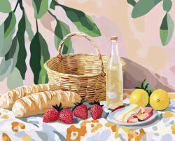 Alkotásutca Boldog piknik - Számfestő készlet kereten 40x50