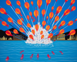 Alkotásutca Lufirobbanás - Számfestő készlet kereten 40x50