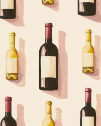 Alkotásutca Palack illúzió - Számfestő készlet kereten 40x50