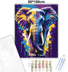  Szilaj agyarak - számfestő készlet - 80×100 cm (Keret nélkül)