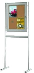  AVIZIER CU STATIV DE EXTERIOR PLUTA 4xA4 CU CHEIE (590136)