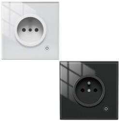 Moeshouse Priza inteligenta Smart WiFi cu panou din sticla, 3000W, compatibila Tuya - Negru (TUY-PRIZ-B)