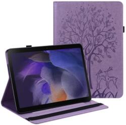  Tree PU bőr pénztárca tok tablethez Samsung Galaxy Tab A8 10.5 (2021) - lila (101239862A)