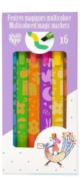 Djeco Set 6 carioci magice cu varf dublu, djeco