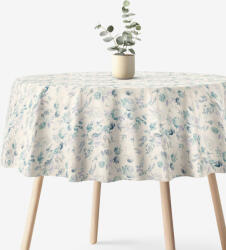 Goldea față de masă decorativă valencia - imprimeuri de plante - rotundă Ø 190 cm Fata de masa